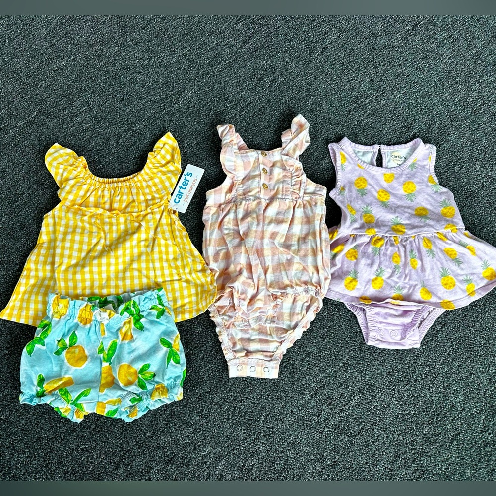 Like New Carter’s Spring Baby Girl Outfit Bundle Size 9 Months
